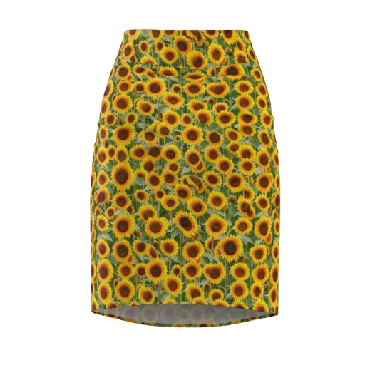 Sunflower Rush on a Pencil Skirt
