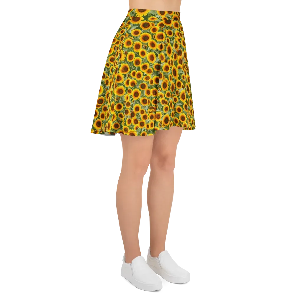 Sunflower Rush on Skater Skirt — Right