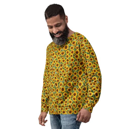 Sunflower Rush on a Sweatshirt
