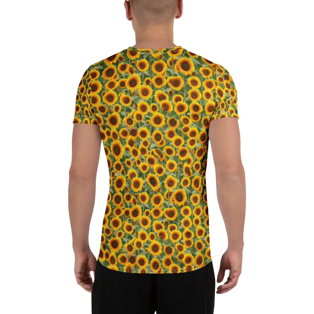 Sunflower Rush on Men's Athletic T-Shirt — Back