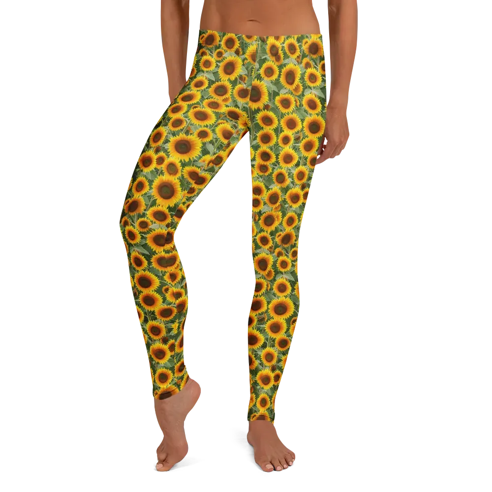 Sunflower Rush on Leggings — Front