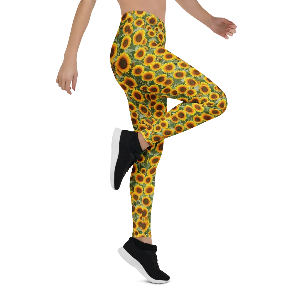 Sunflower Rush on Leggings — Right