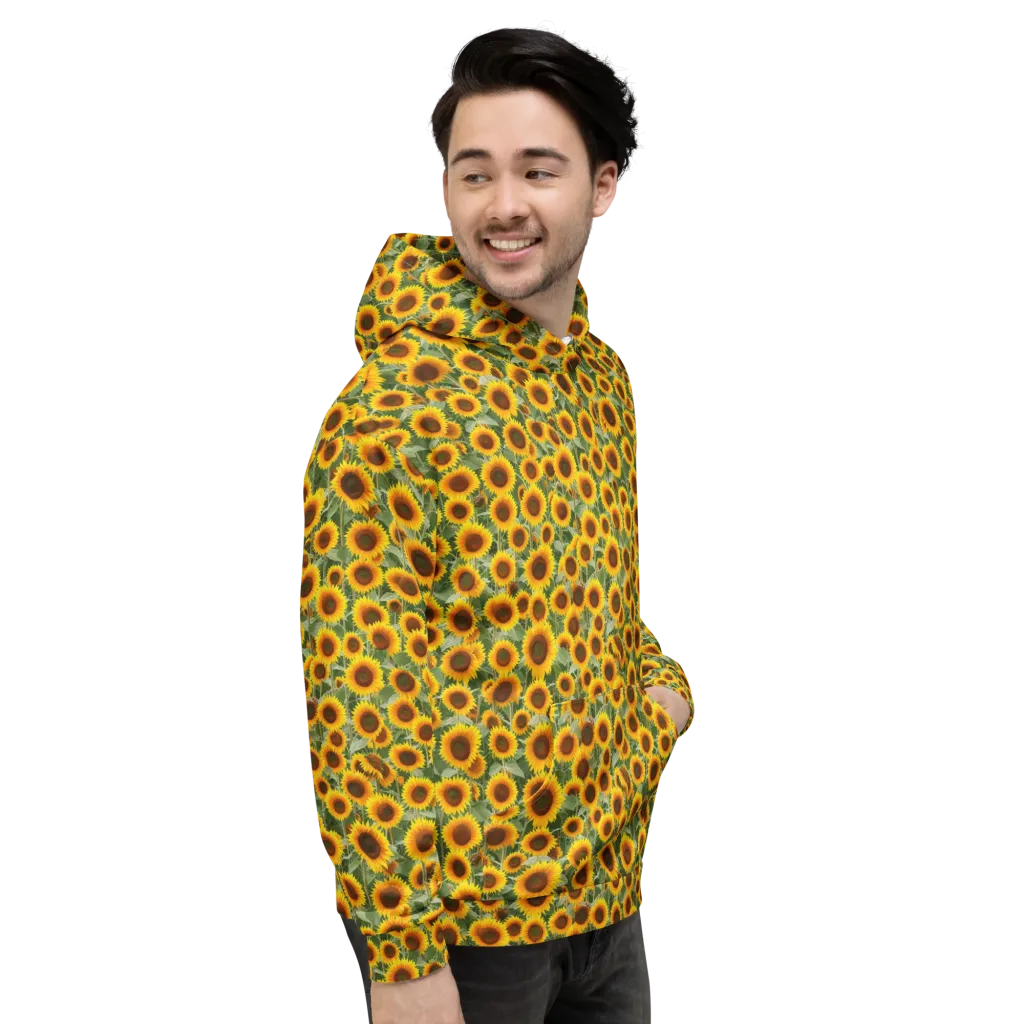Sunflower Rush on Hoodie — Right