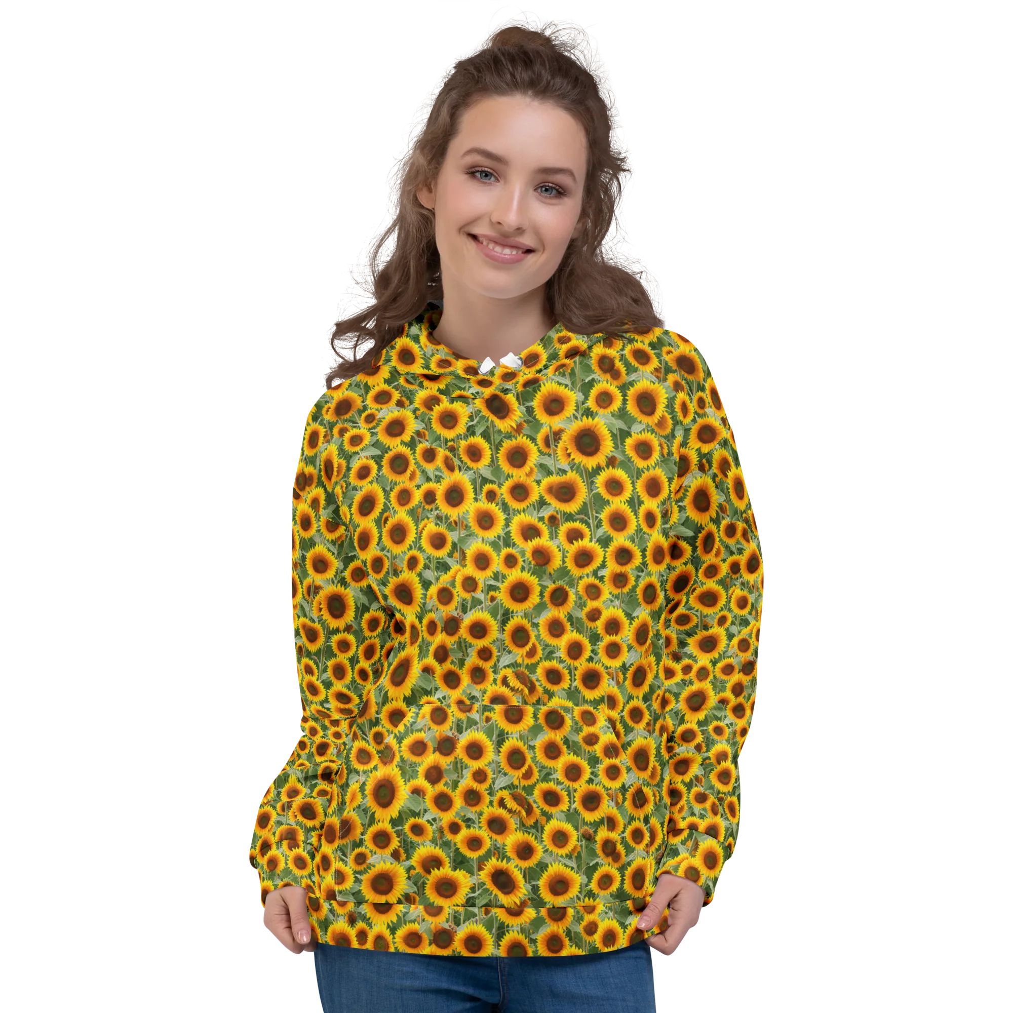 Sunflower Rush on Hoodie — Front