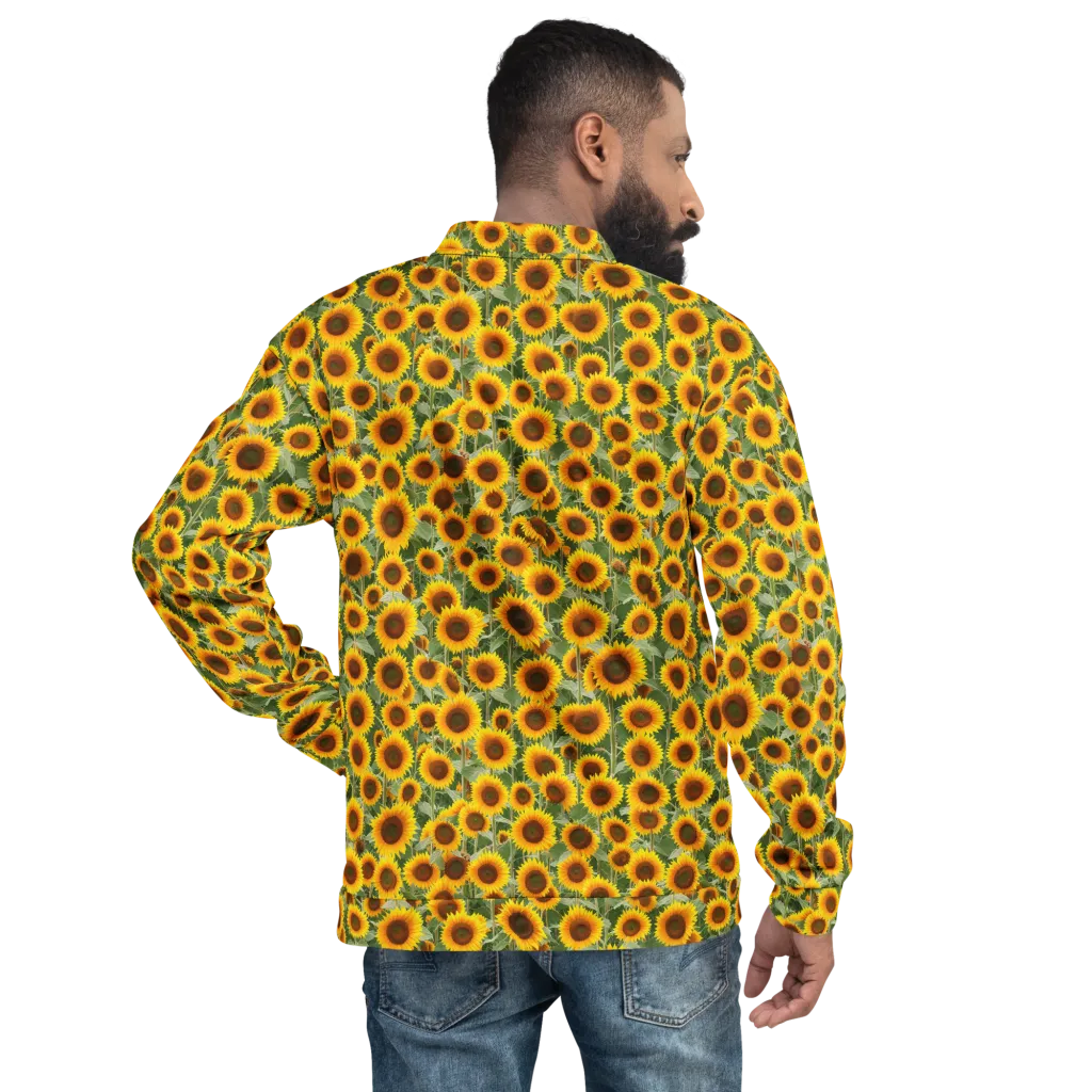 Sunflower Rush on Bomber Jacket — Back