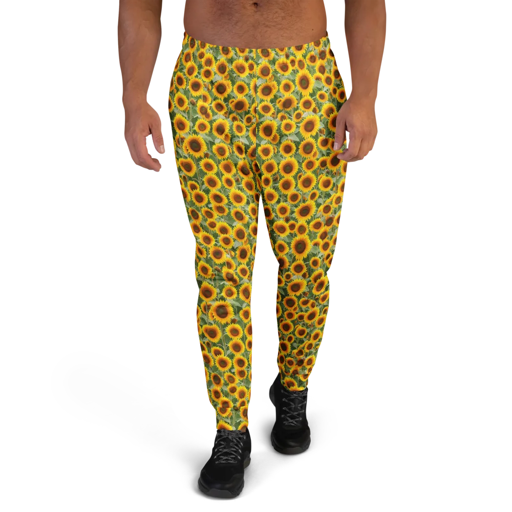 Sunflower Rush on Men's Joggers — Front