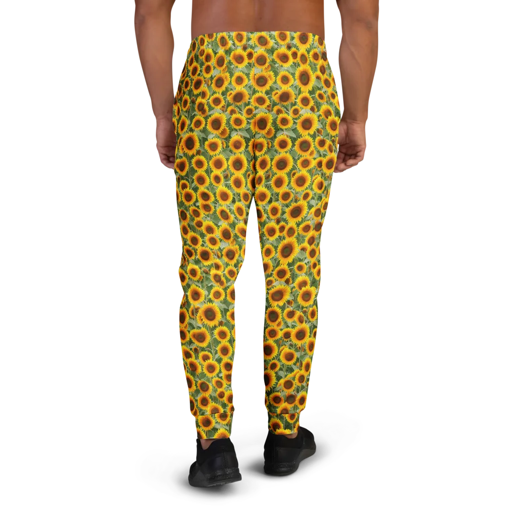 Sunflower Rush on Men's Joggers — Back