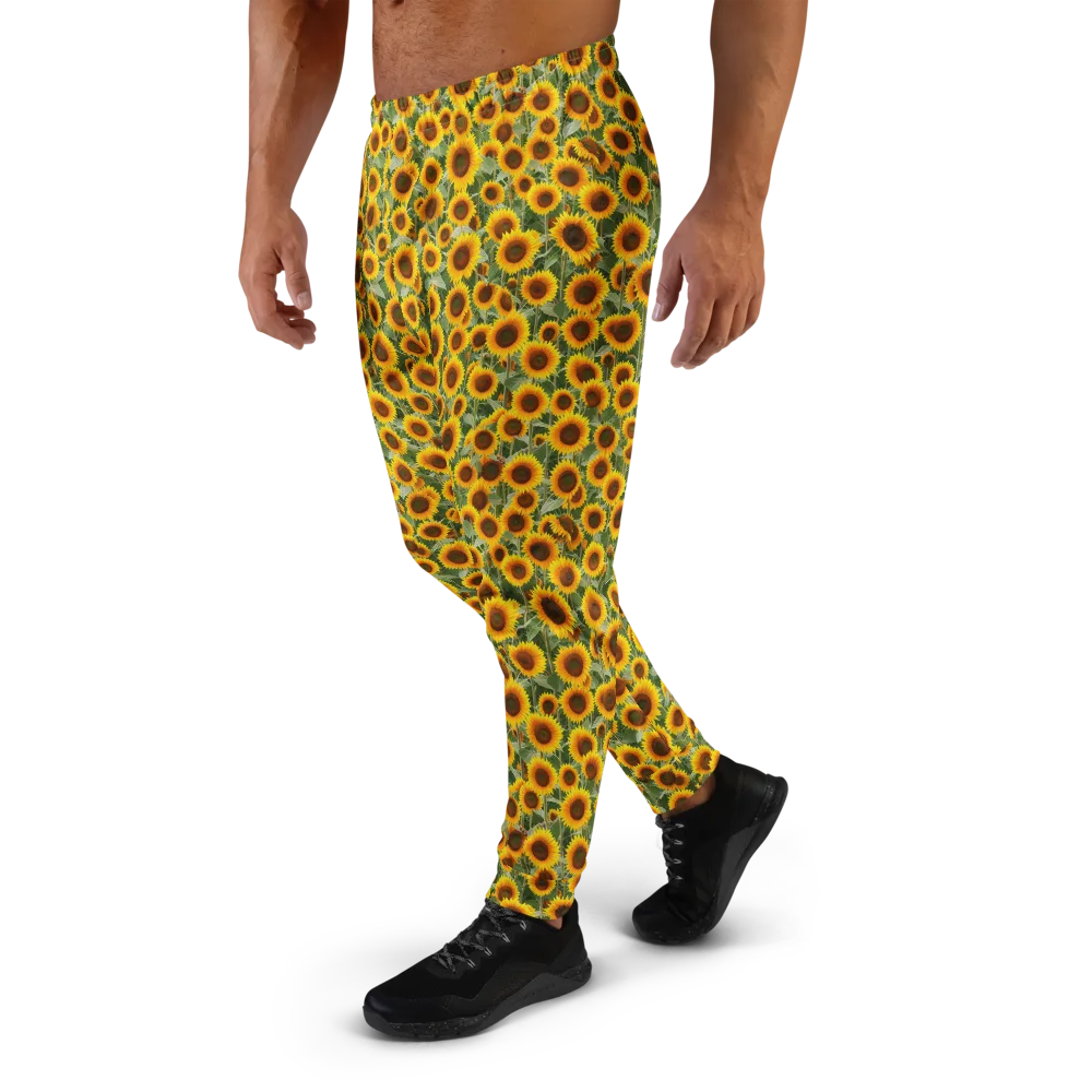 Sunflower Rush on Men's Joggers — Left