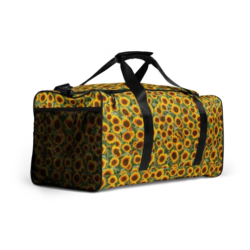 Sunflower Rush on a Duffle Bag