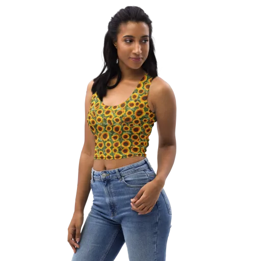 Sunflower Rush on a Crop Top