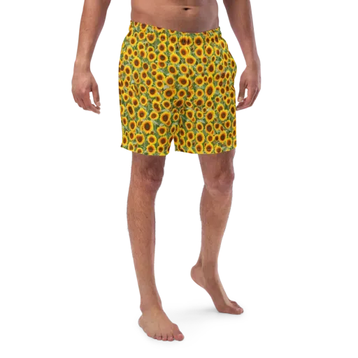 Sunflower Rush on a Swim Trunks