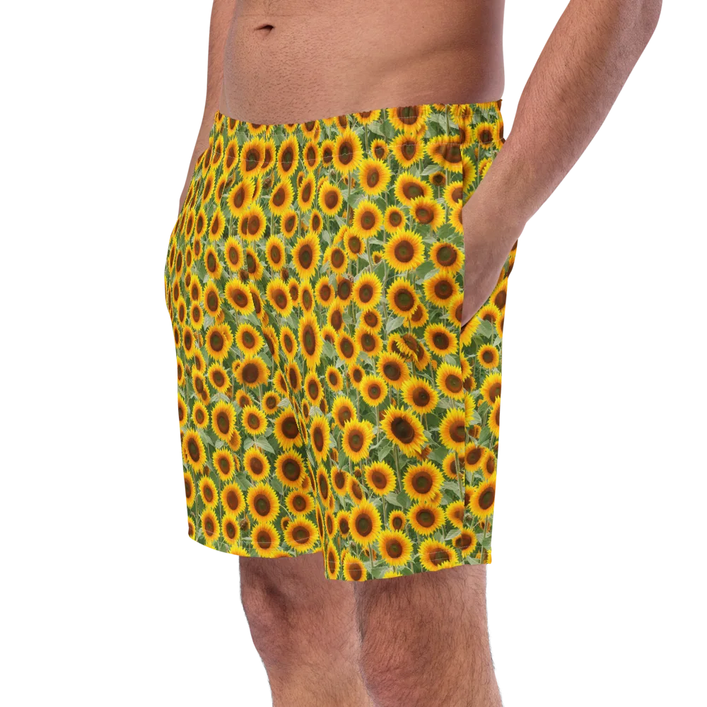 Sunflower Rush on Swim Trunks — Left Front