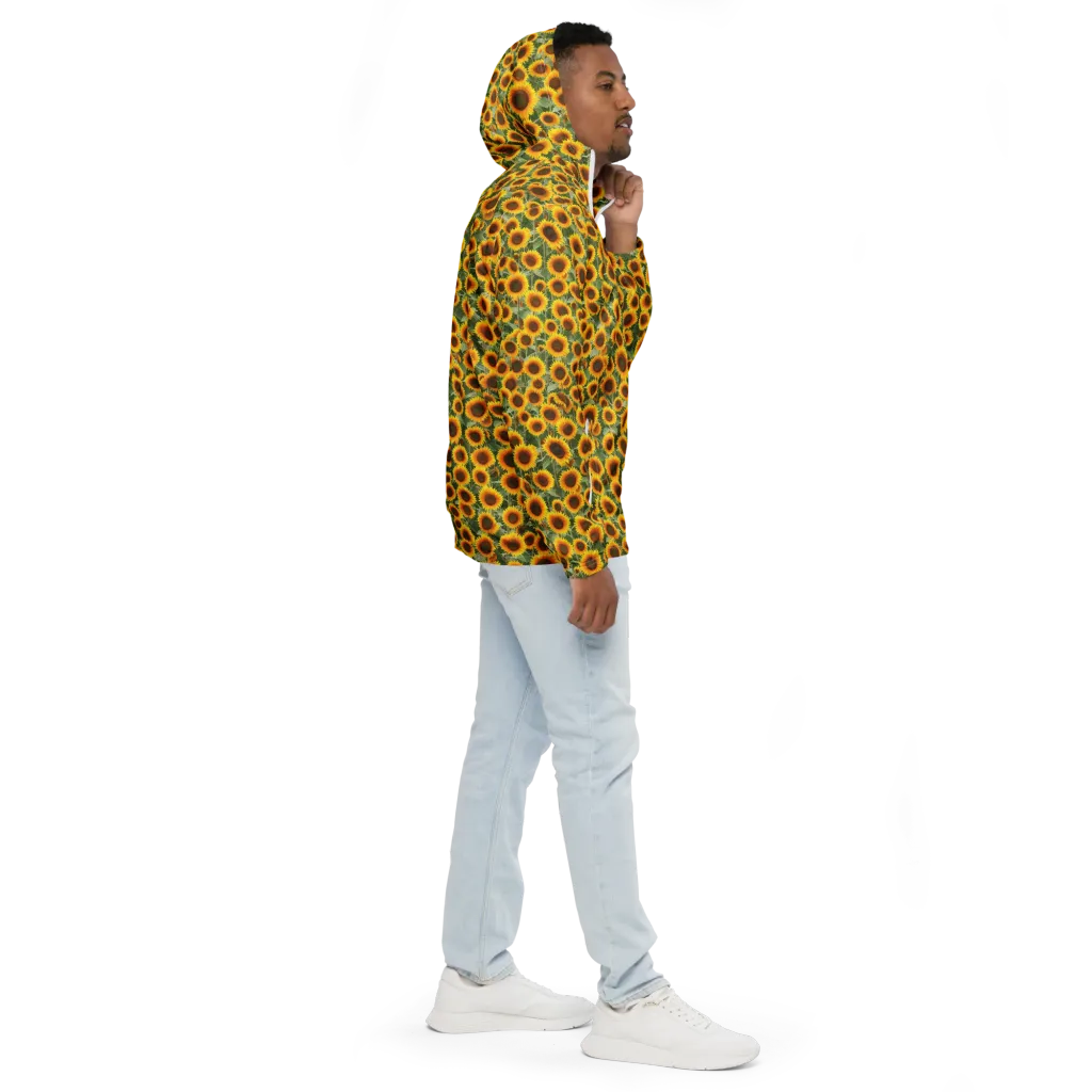 Sunflower Rush on Men's Windbreaker — Right
