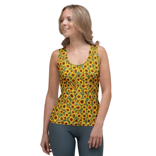 Sunflower Rush on a Women's Tank Top