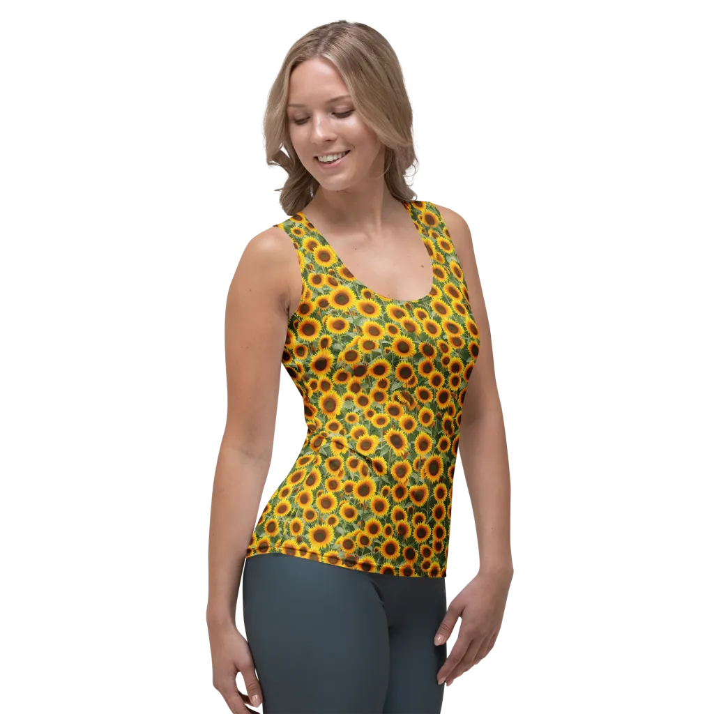 Sunflower Rush on Women's Tank Top — Right Front