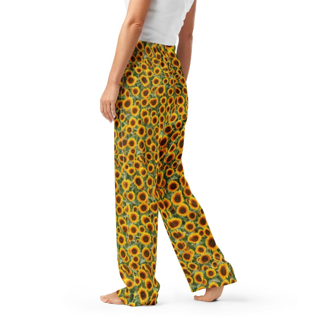 Sunflower Rush on Women's Pajama Pants — Left