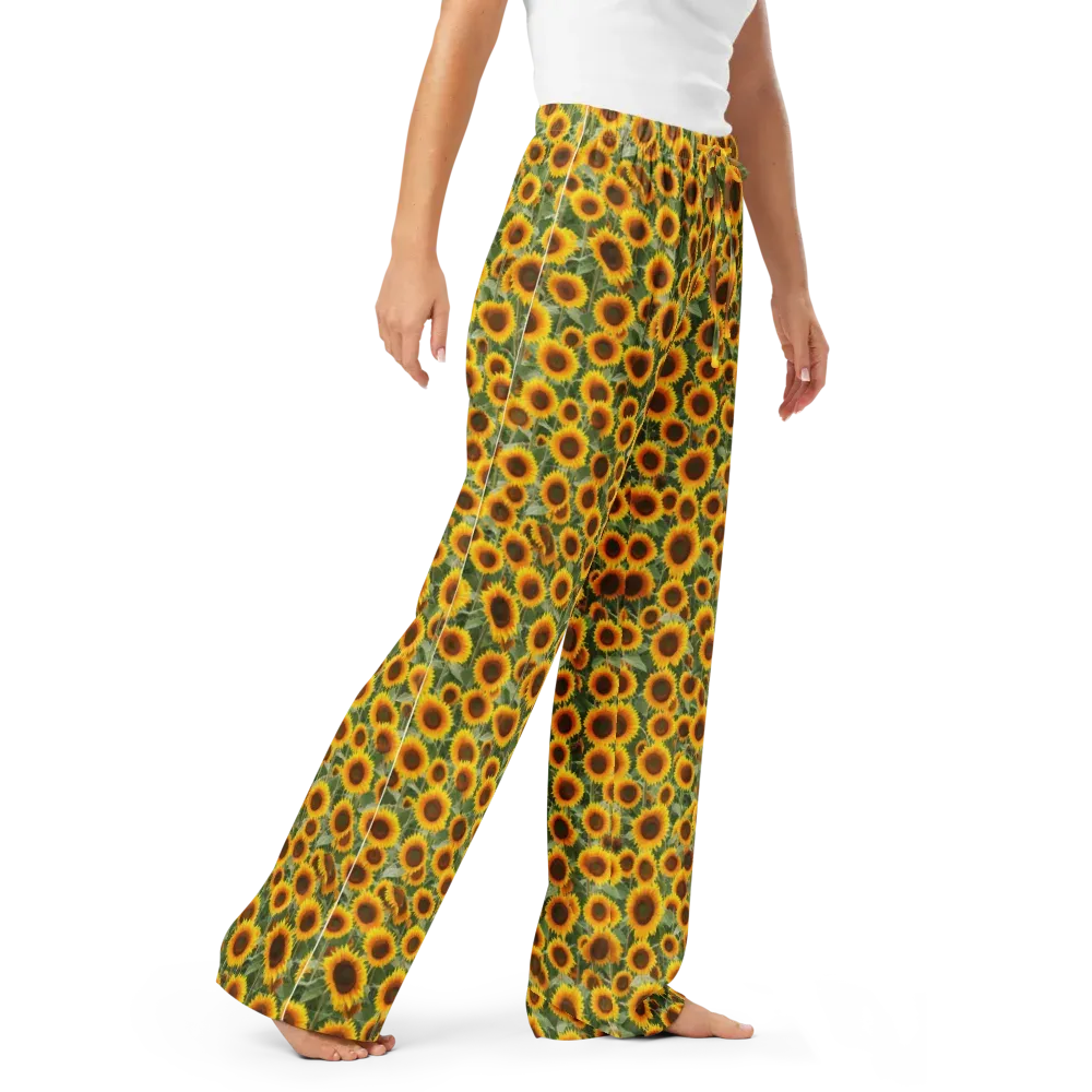 Sunflower Rush on Women's Pajama Pants — Right Front