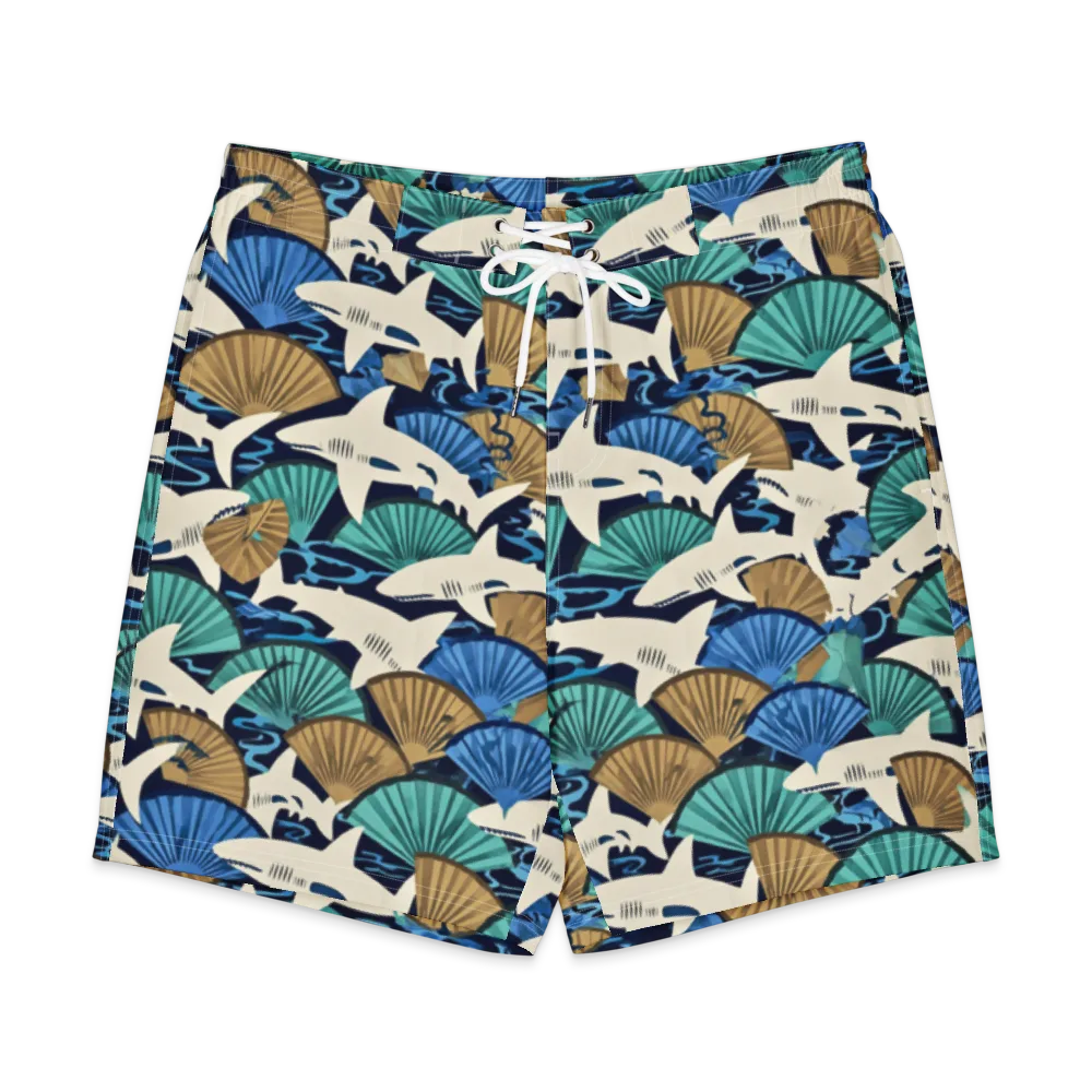 Tidal Fang on Men's Board Shorts — Front