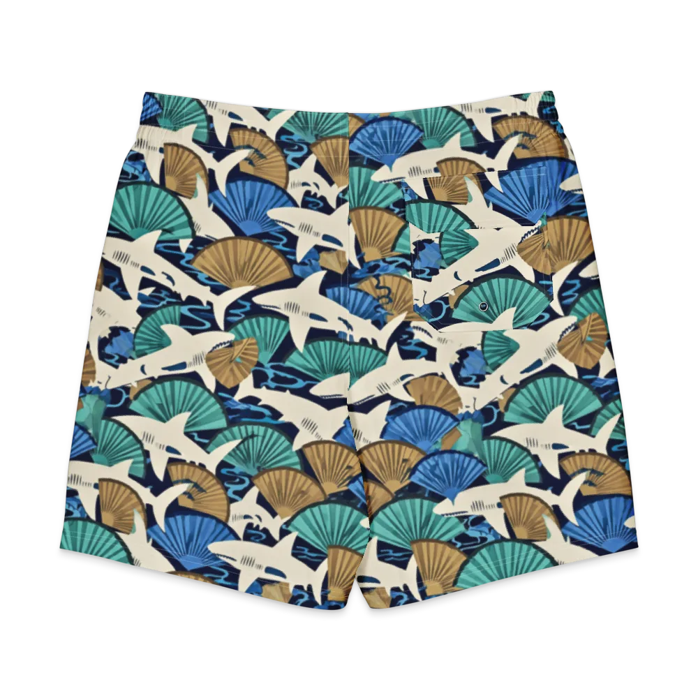 Tidal Fang on Men's Board Shorts — Back