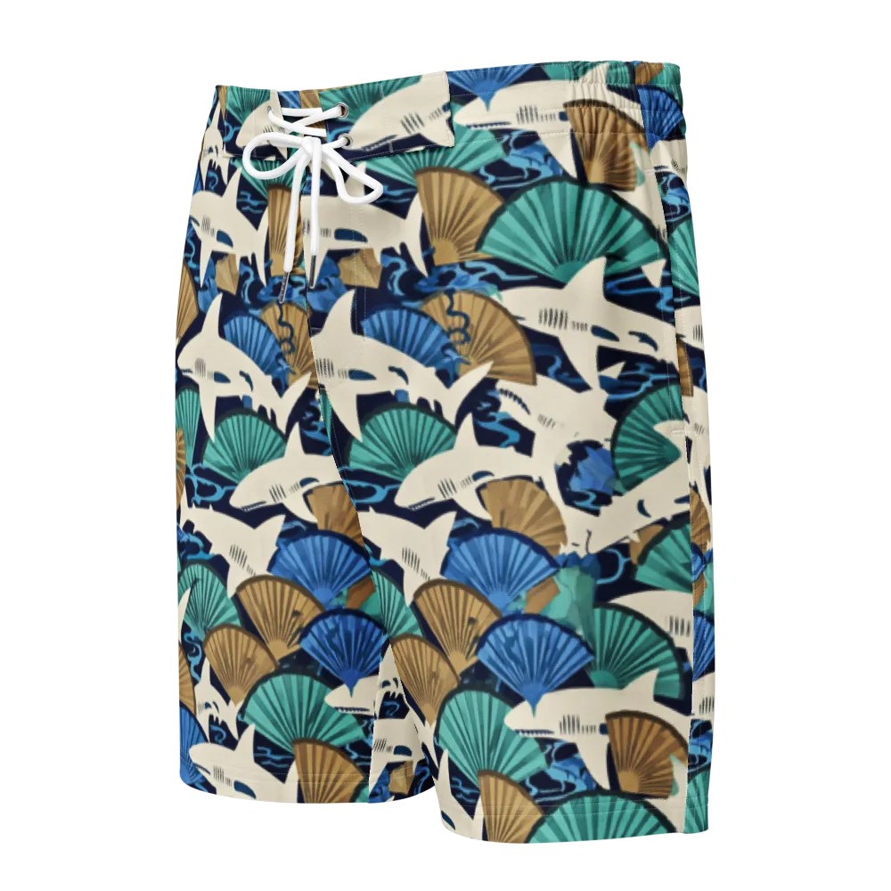 Tidal Fang on Men's Board Shorts — Front