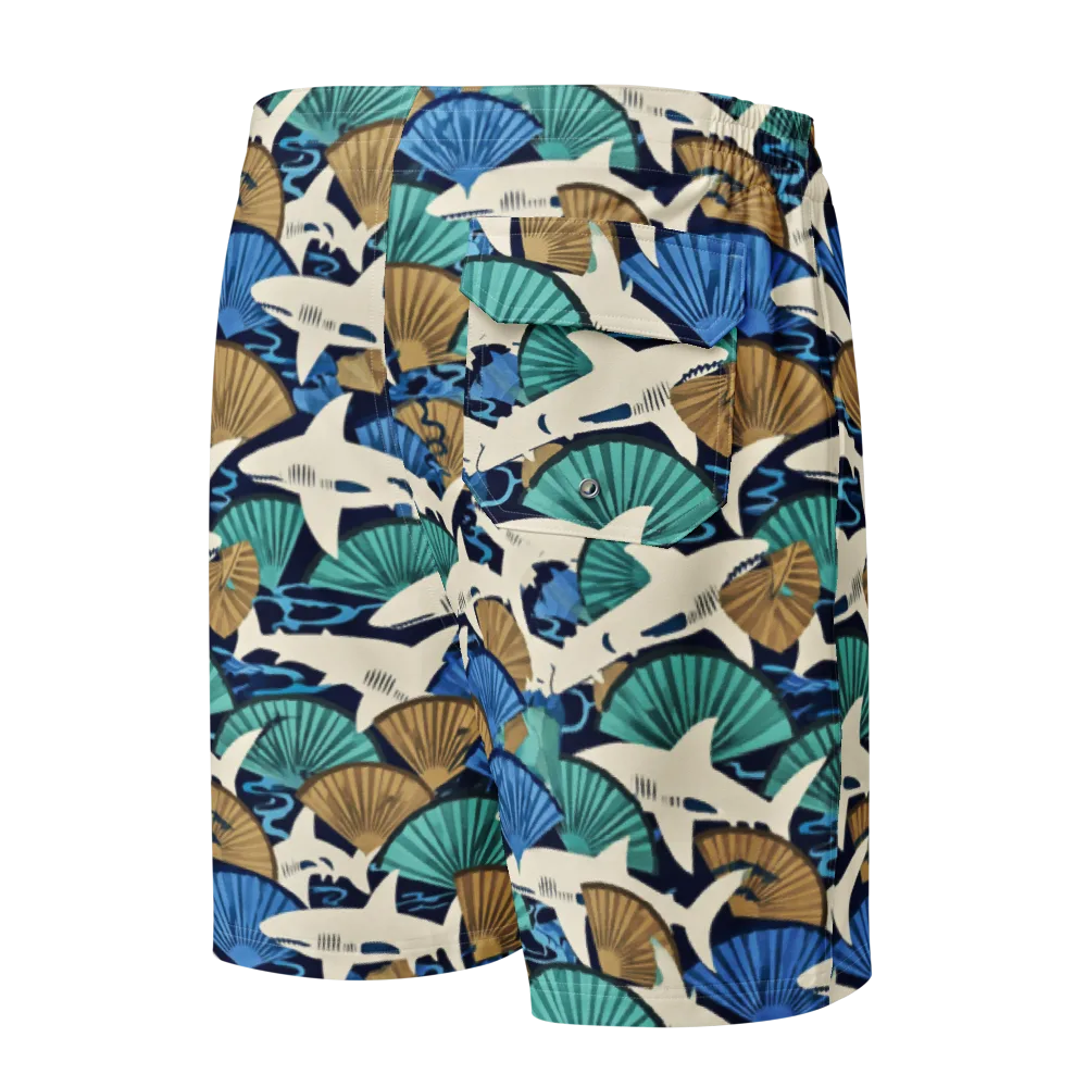 Tidal Fang on Men's Board Shorts — Back