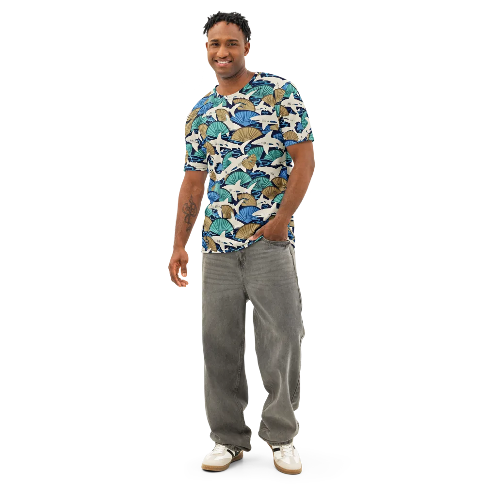 Tidal Fang on Men's Cotton Crew Neck T-Shirt — Front