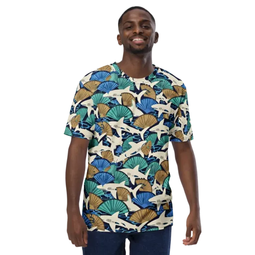 Tidal Fang on a Men's Crew Neck T-Shirt