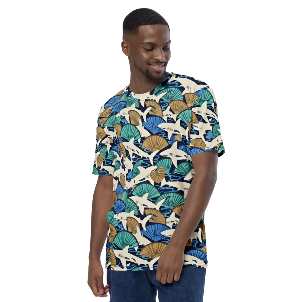 Tidal Fang on Men's Crew Neck T-Shirt — Left