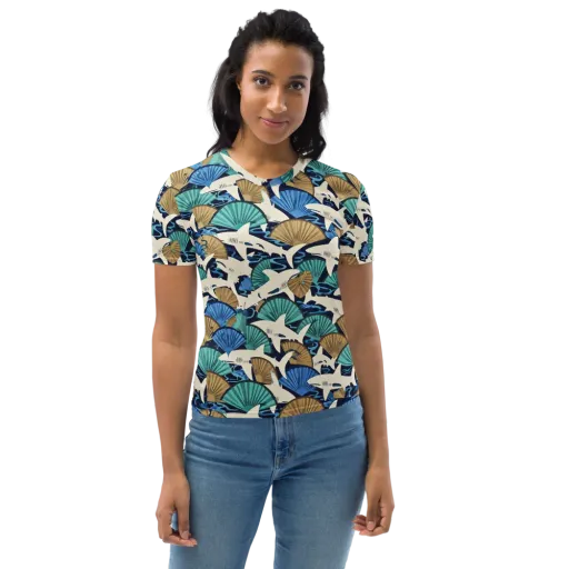 Tidal Fang on a Women's Crew Neck T-Shirt