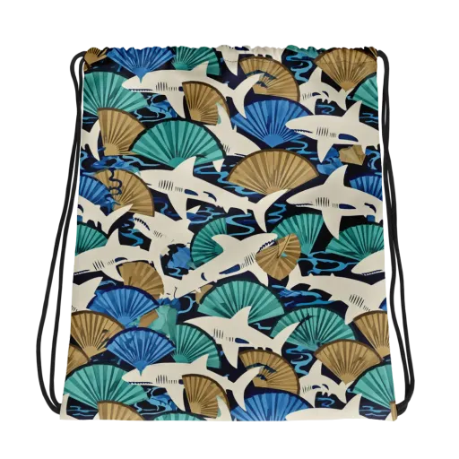 Tidal Fang on a Drawstring Bag