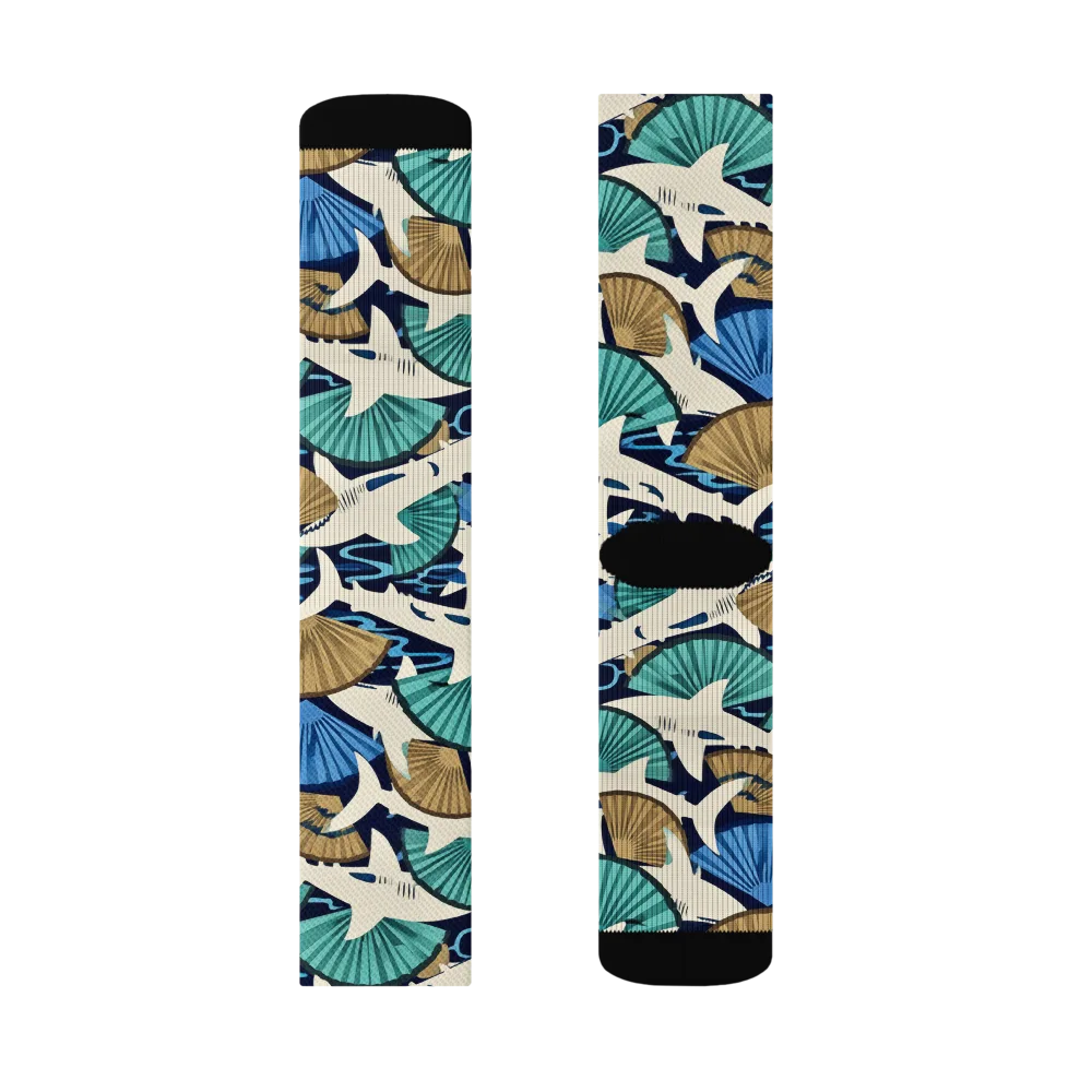 Tidal Fang on Socks — Right Sock