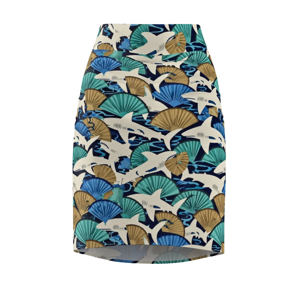 Tidal Fang on Pencil Skirt — Front
