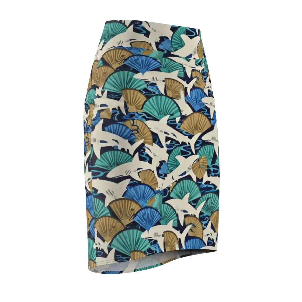 Tidal Fang on Pencil Skirt — Front Side