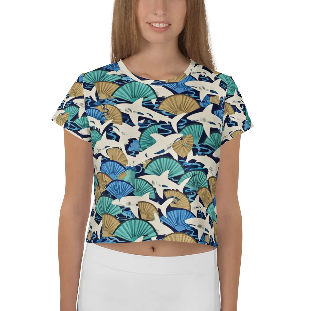 Tidal Fang on Crop Tee — Front