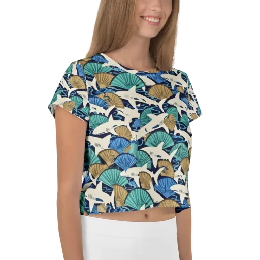 Tidal Fang on a Crop Tee