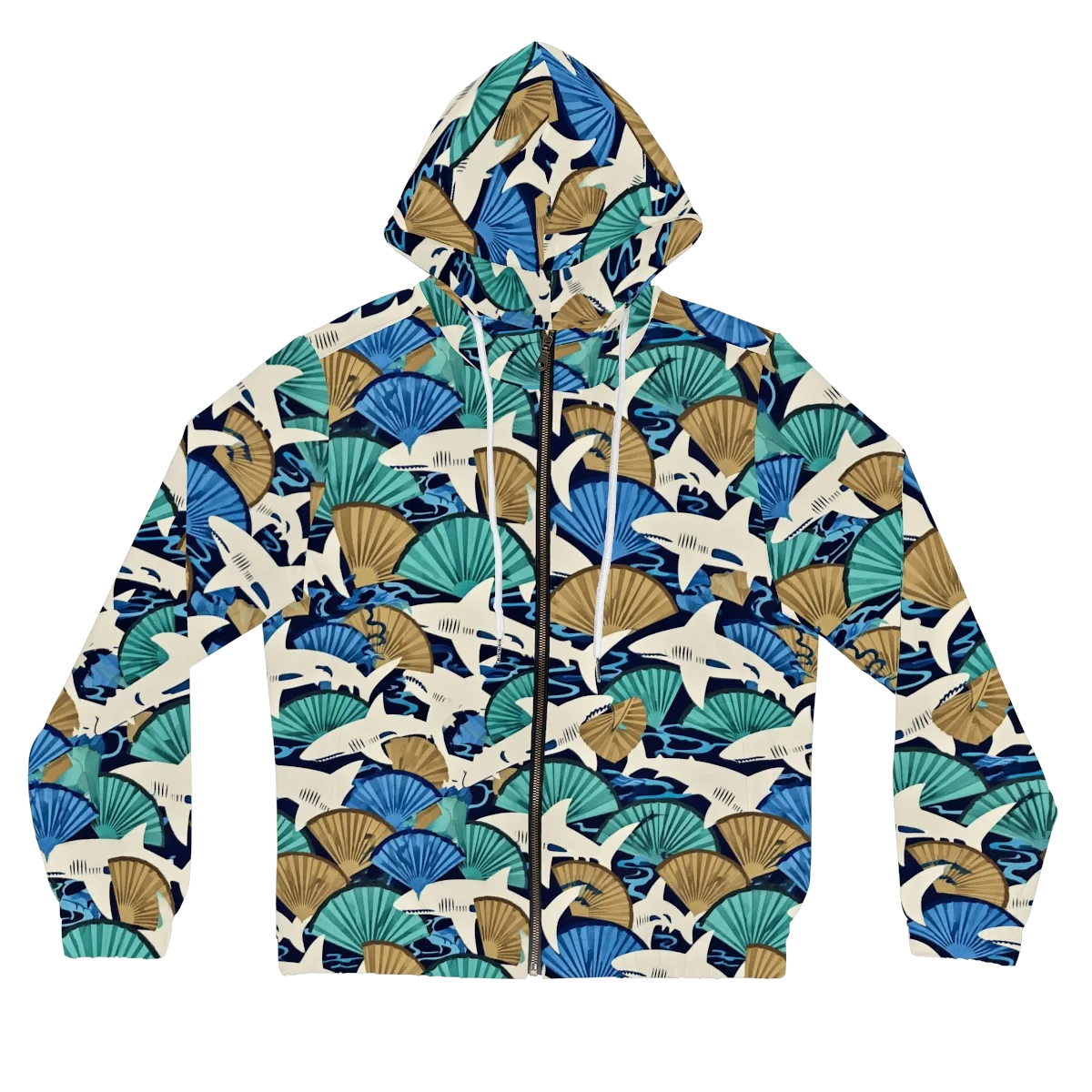 Tidal Fang on Women's Full-Zip Hoodie — Front