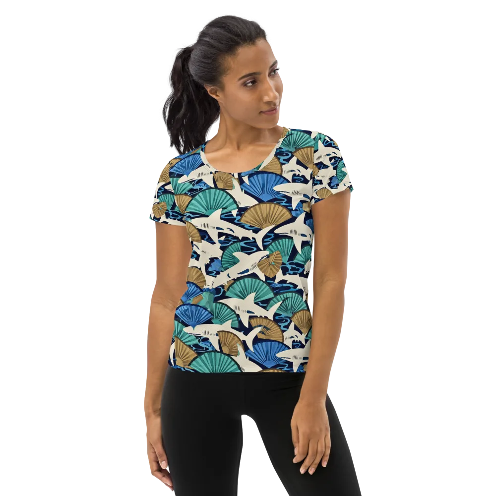 Tidal Fang on Women's Athletic T-Shirt — Front