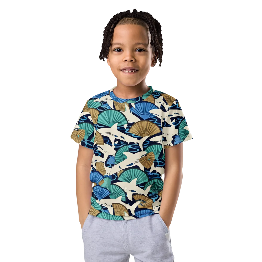 Tidal Fang on Kids Crew Neck T-Shirt — Front
