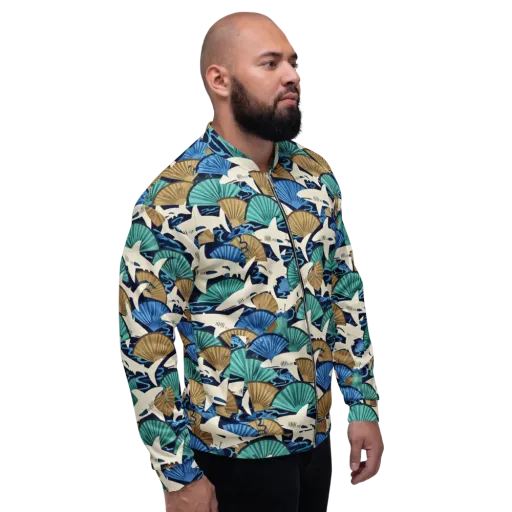 Tidal Fang on a Bomber Jacket