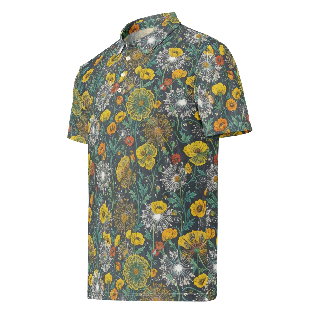 Poppy Cipher on Men's Slim Fit Polo Shirt — Left Front