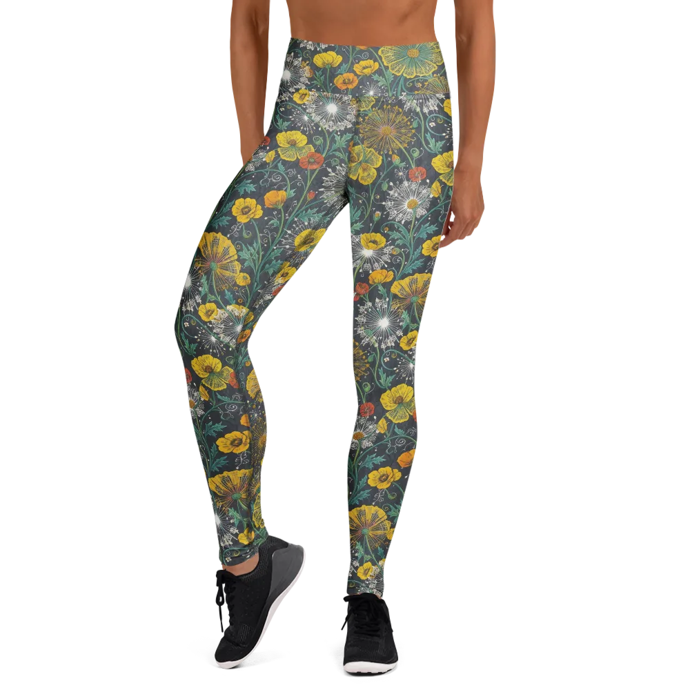Poppy Cipher on Yoga Leggings — Front