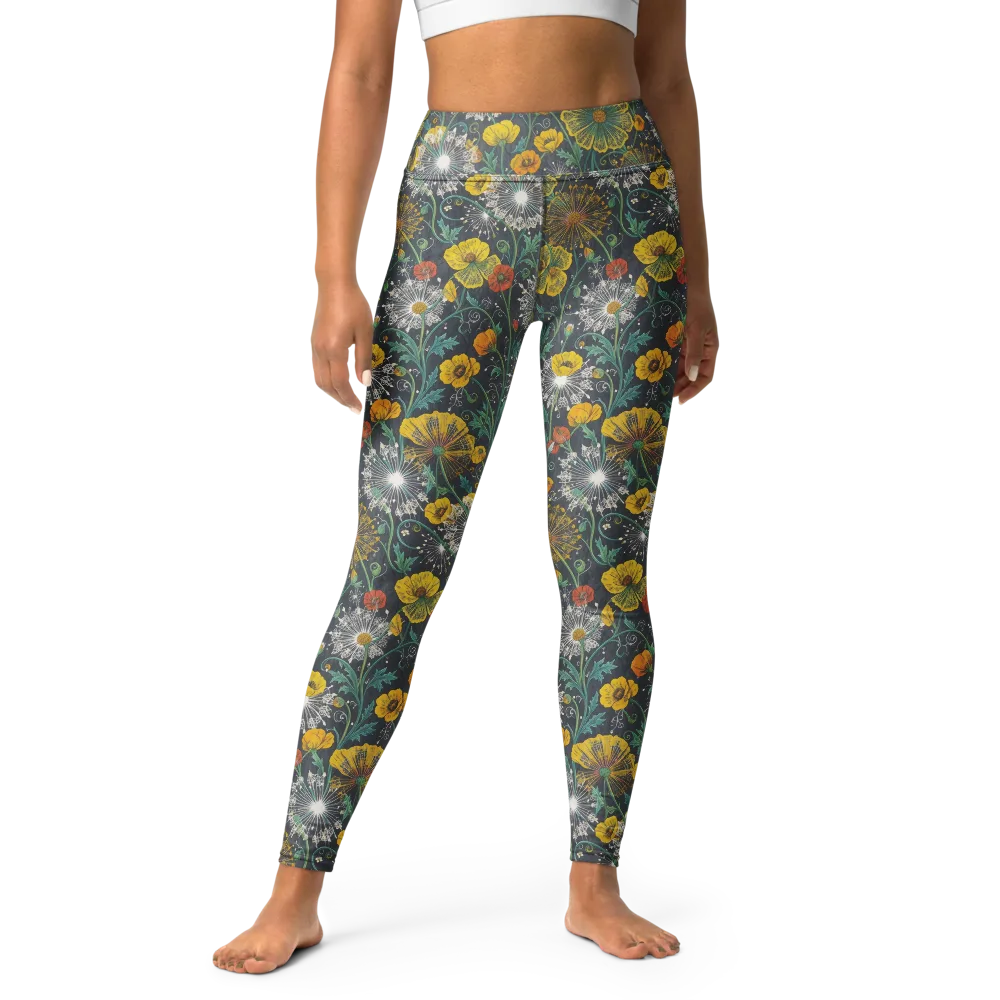 Poppy Cipher on Yoga Leggings — Front