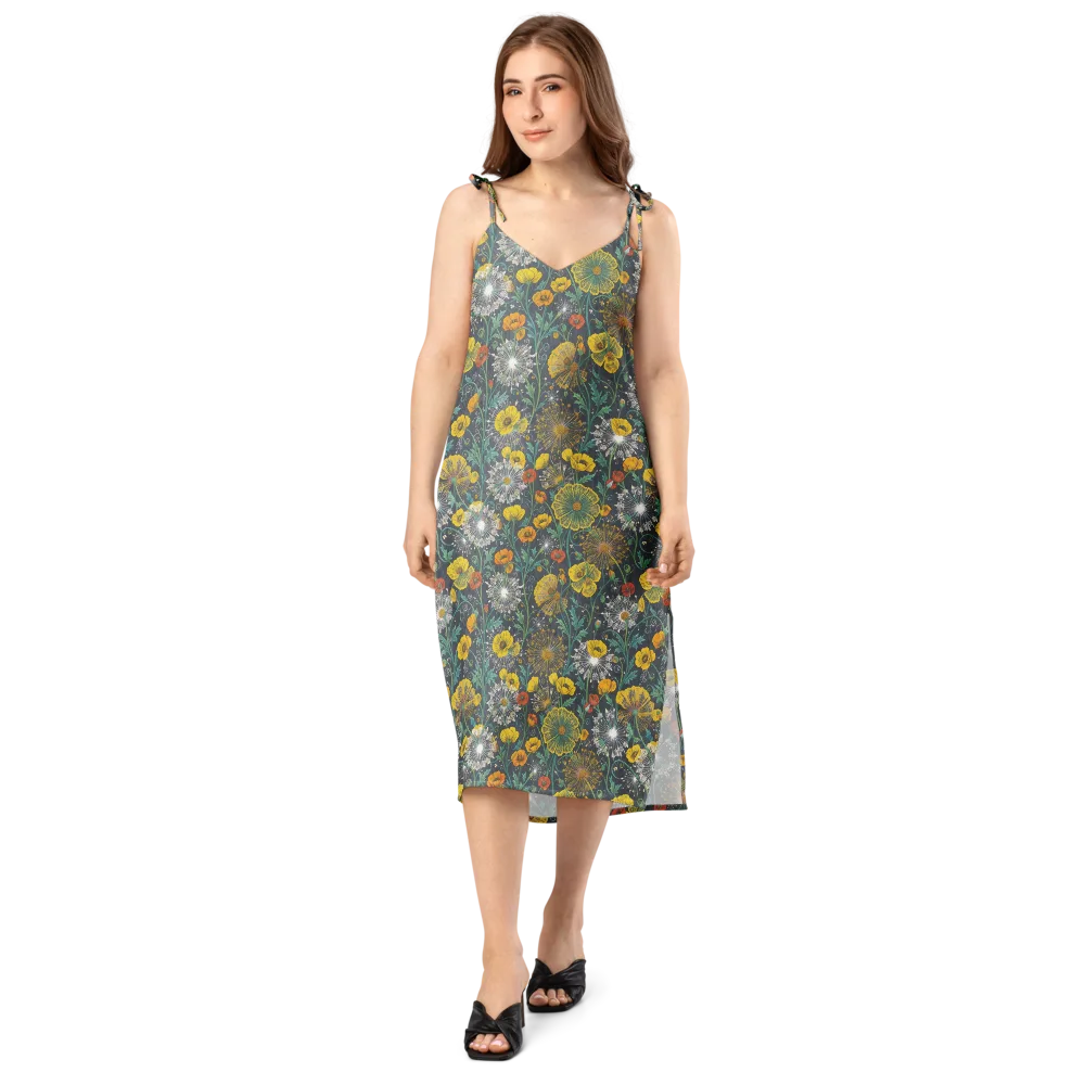 Poppy Cipher on Slip Dress — Front