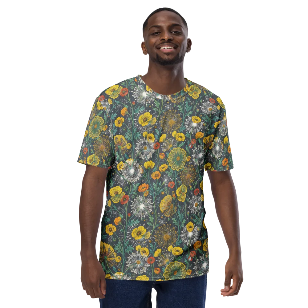 Poppy Cipher on Men's Crew Neck T-Shirt — Front