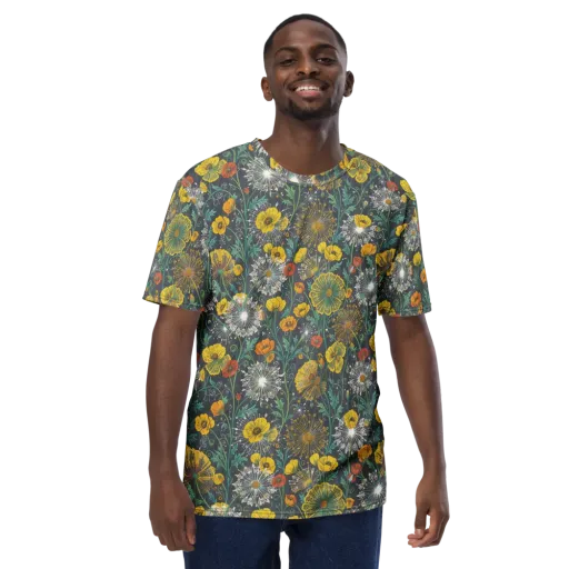 Poppy Cipher on a Men's Crew Neck T-Shirt