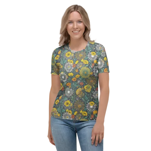 Poppy Cipher on a Women's Crew Neck T-Shirt