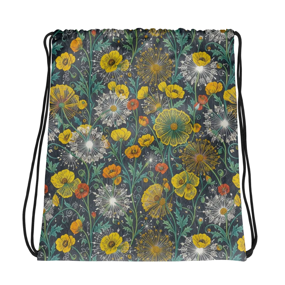 Poppy Cipher on Drawstring Bag — Photo