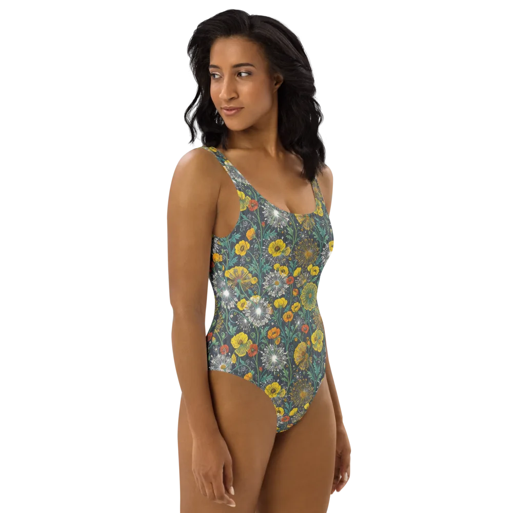 Poppy Cipher on One-Piece Swimsuit — Right