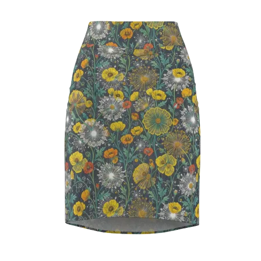 Poppy Cipher on a Pencil Skirt