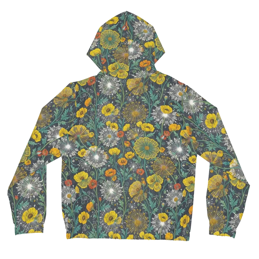 Poppy Cipher on Women's Full-Zip Hoodie — Back